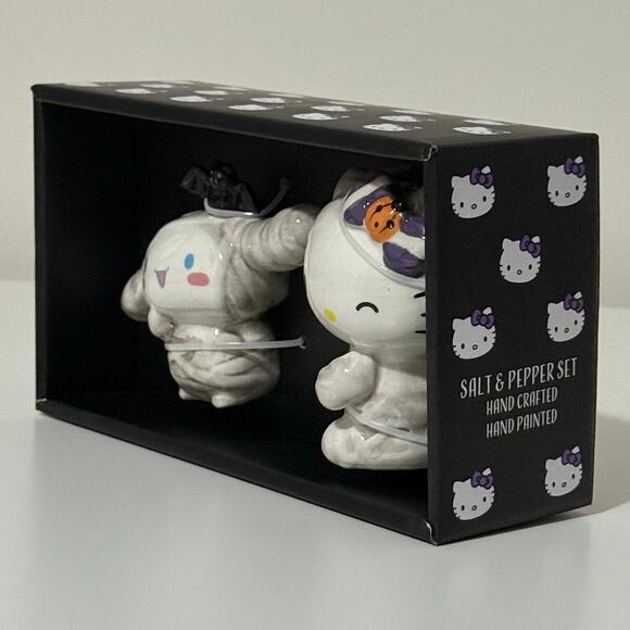 New Blue Sky Hello Kitty & Cinnamonroll Halloween Mummy Salt and Pepper Shakers - Picture 4 of 6